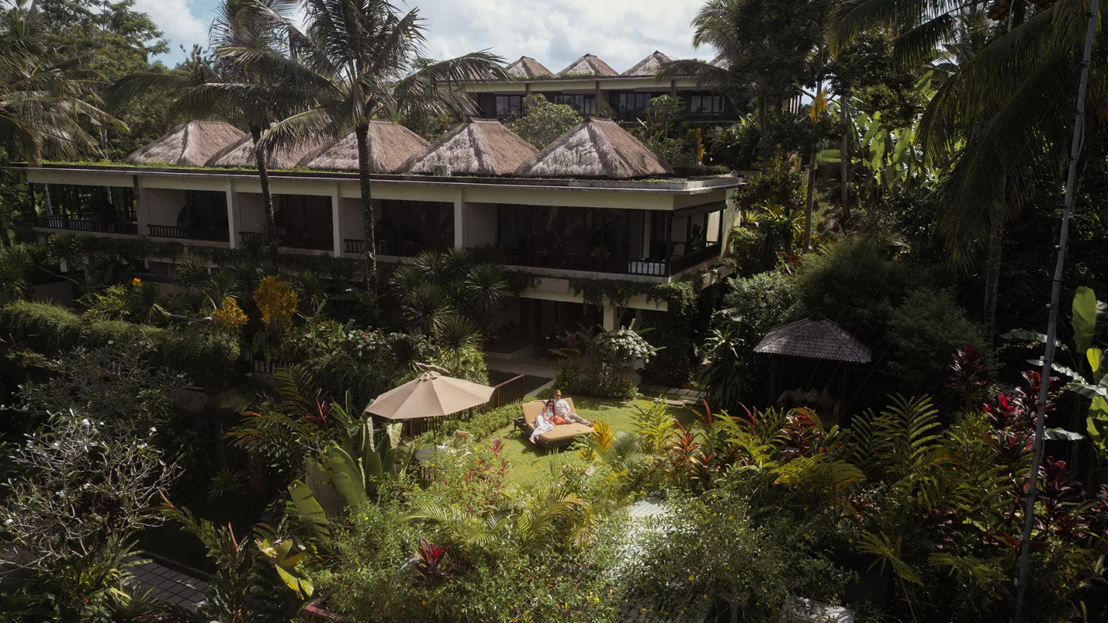 Royal Suite surrounded by tropical gardens at Nandini Jungle by Hanging Gardens in Ubud, Bali